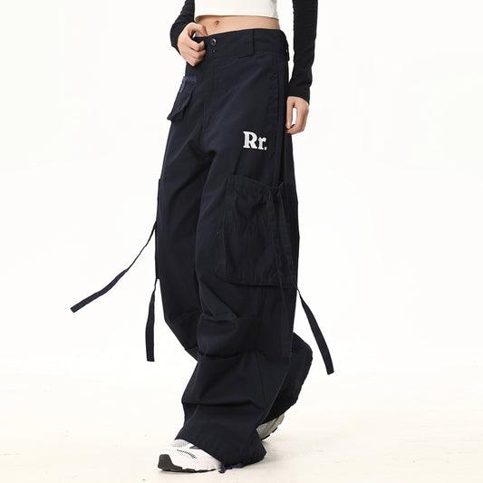 Men’s Wide-Leg, Baggy-Style Cotton Cargo Pants with Utility Pockets