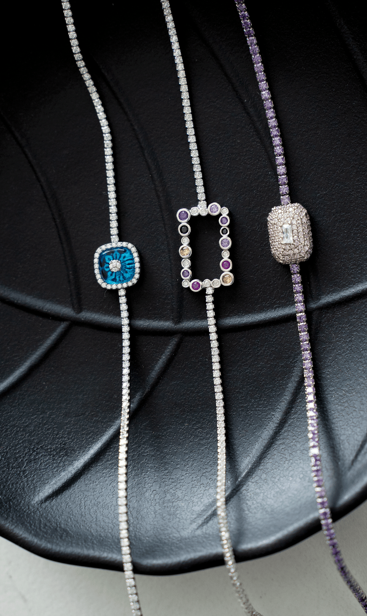 Make blue your signature detail- EMEL Tennis Choker