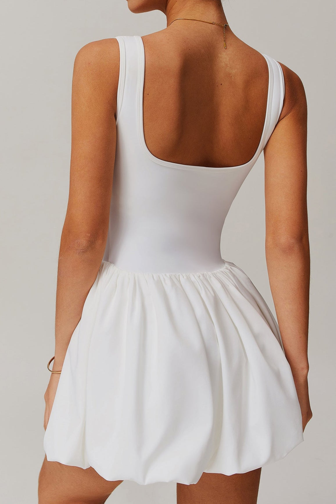 HOT-Bubble Tennis Dress- White/Blue/Pink/Black