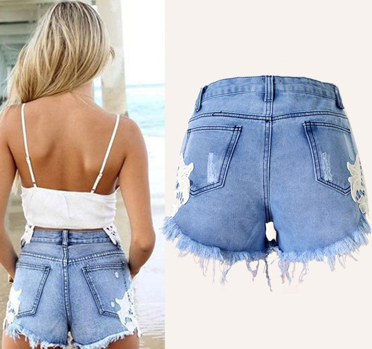 High Waist Lace Shorts