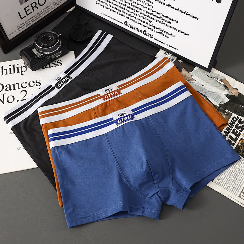 Soft men’s boxer briefs with a supportive stretch fit, breathable comfort, and athletic striped waistband