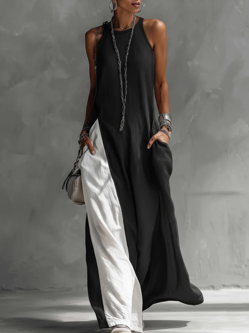 Women Strappy A-Line Maxi Dress, Summer Beach Dress