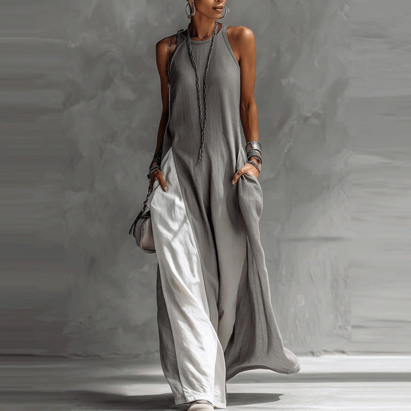 Women Strappy A-Line Maxi Dress, Summer Beach Dress