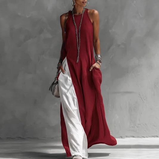 Women Strappy A-Line Maxi Dress, Summer Beach Dress