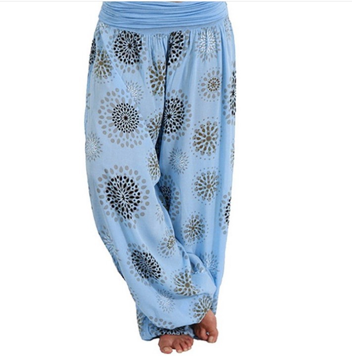 Womens Boho Printed Harem Pants