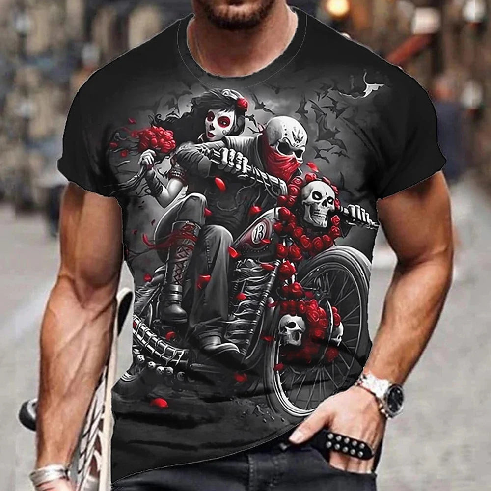 Men's 3D Digital Print Short Sleeve Shirt