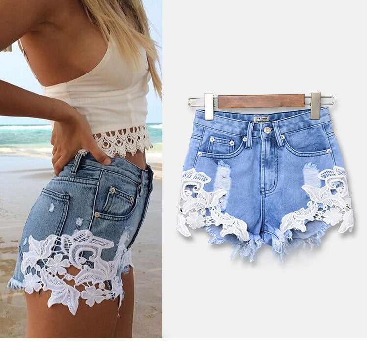 High Waist Lace Shorts