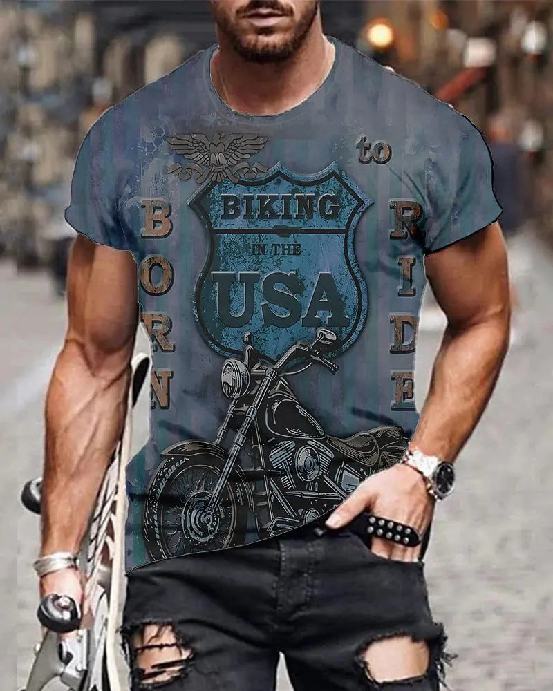 Men's 3D Digital Print Short Sleeve Shirt