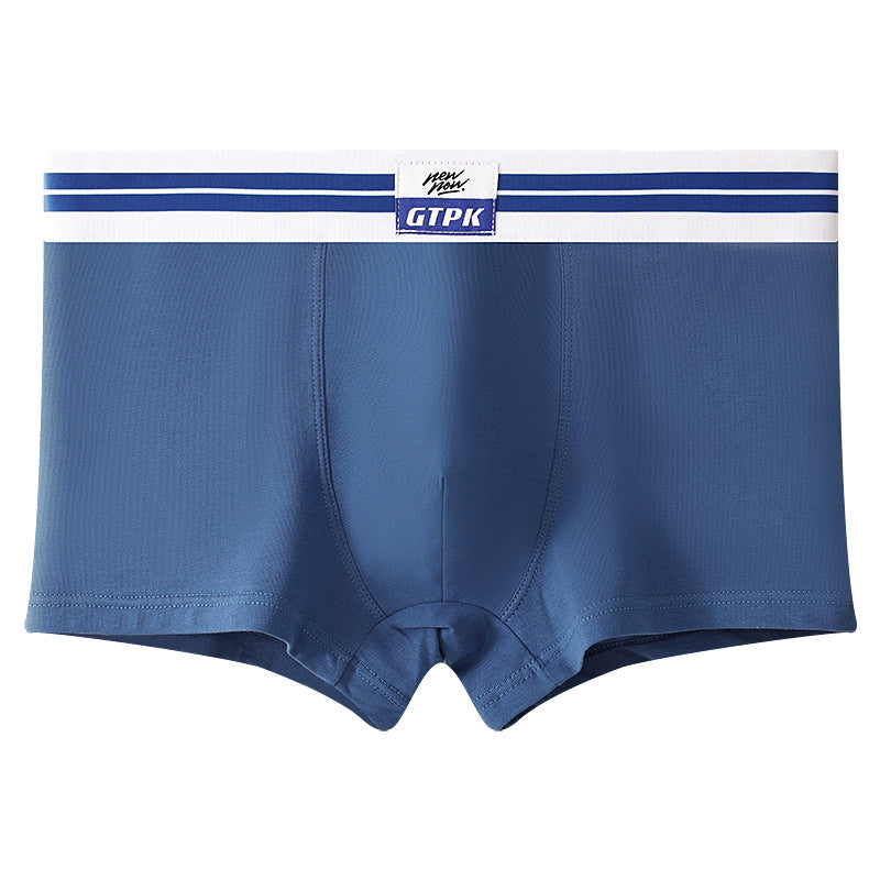 Soft men’s boxer briefs with a supportive stretch fit, breathable comfort, and athletic striped waistband