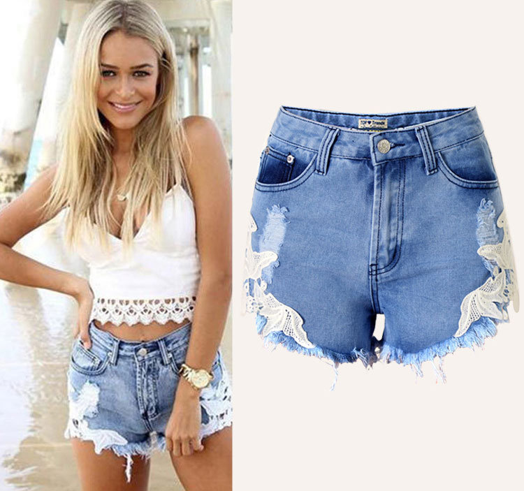High Waist Lace Shorts