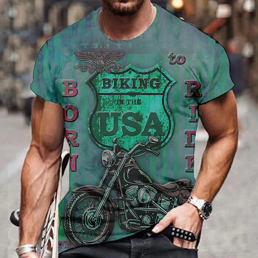 Men's 3D Digital Print Short Sleeve Shirt