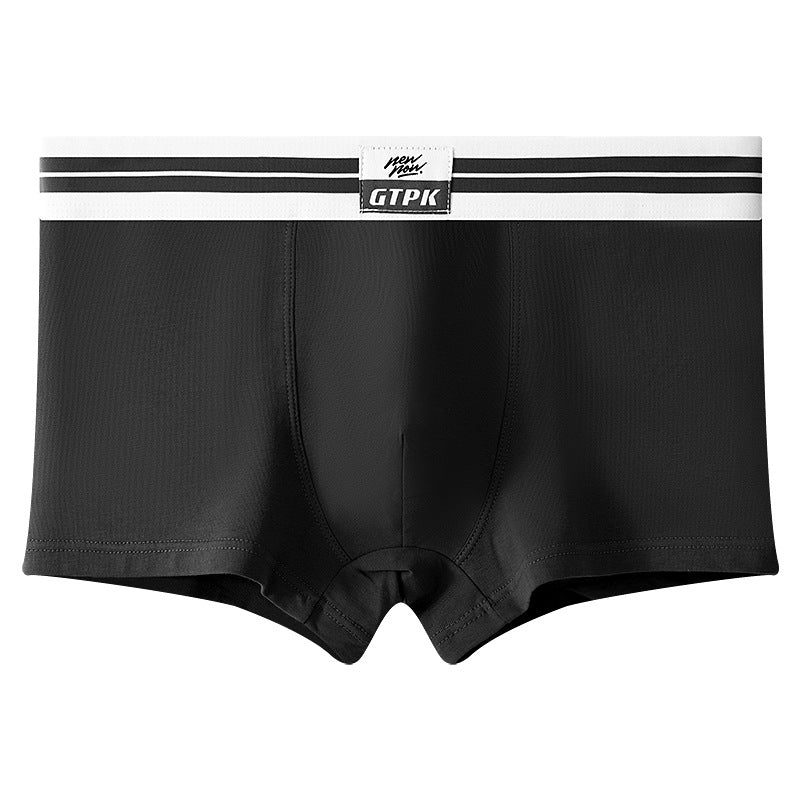 Soft men’s boxer briefs with a supportive stretch fit, breathable comfort, and athletic striped waistband