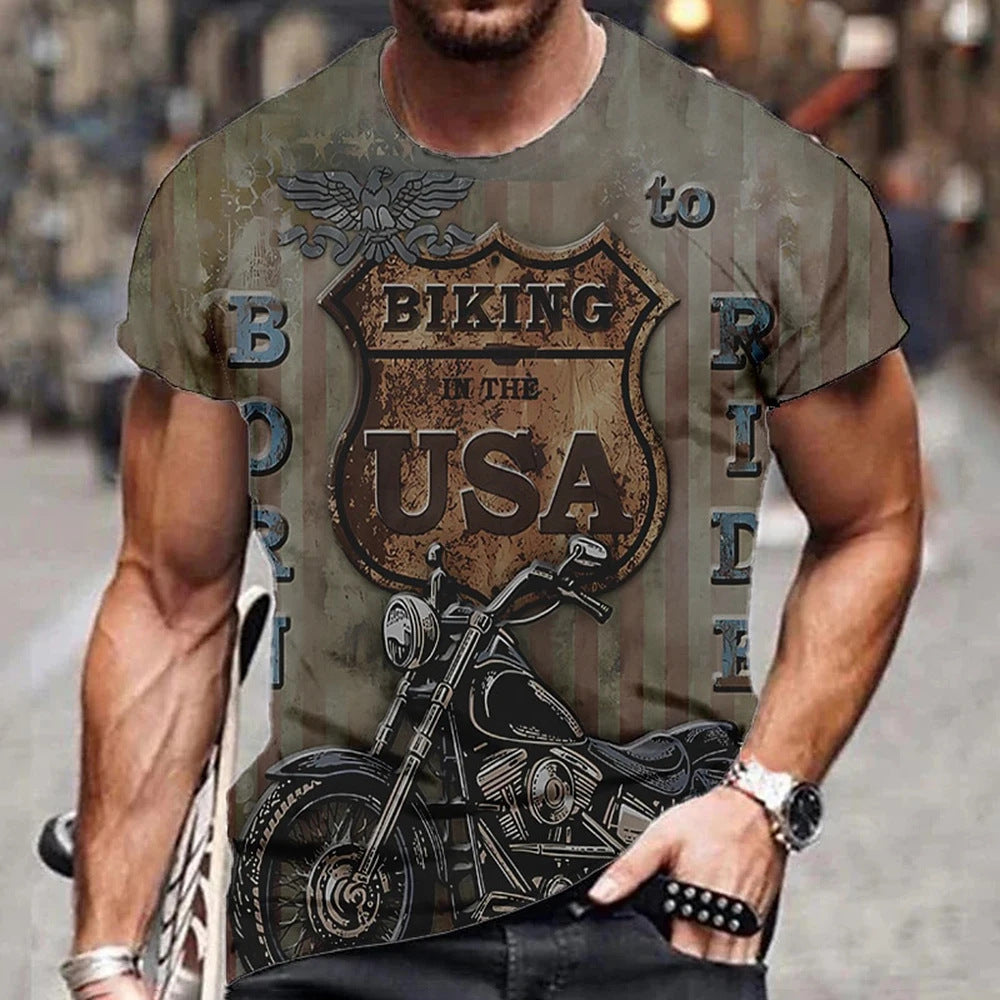Men's 3D Digital Print Short Sleeve Shirt