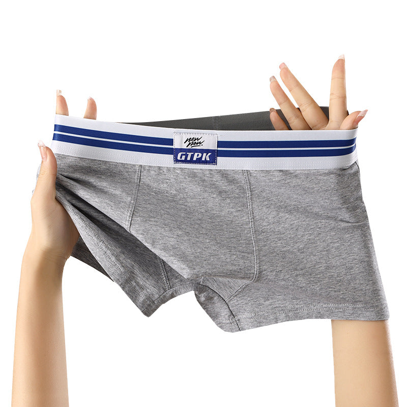 Soft men’s boxer briefs with a supportive stretch fit, breathable comfort, and athletic striped waistband