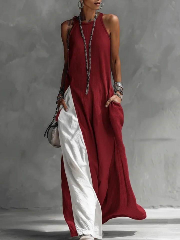 Women Strappy A-Line Maxi Dress, Summer Beach Dress