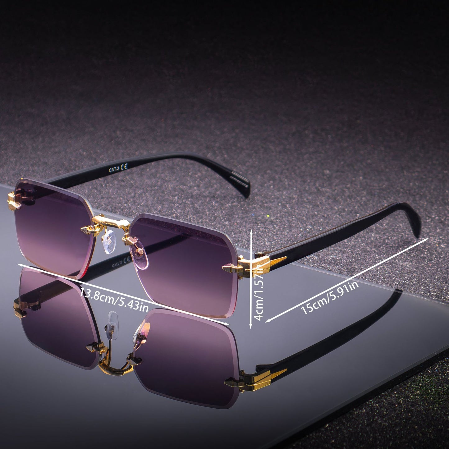 Men's Frameless Gradient Fashion Sunglasses