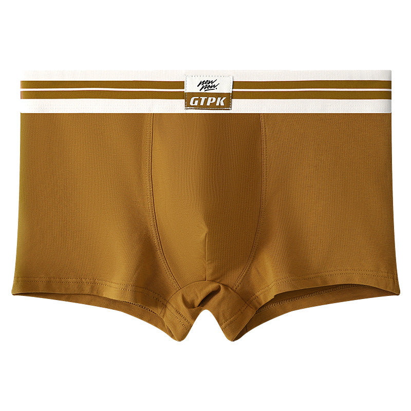 Soft men’s boxer briefs with a supportive stretch fit, breathable comfort, and athletic striped waistband