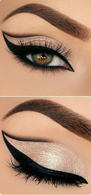 Dual-ended liquid eyeliner pen with a precision tip and wing stamp-style end for creating bold, defined cat-eye and winged liner looks