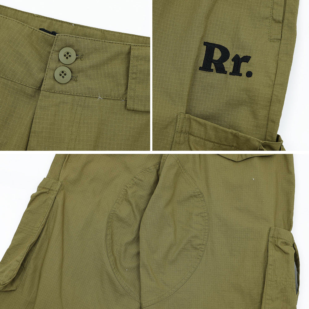 Men’s Wide-Leg, Baggy-Style Cotton Cargo Pants with Utility Pockets