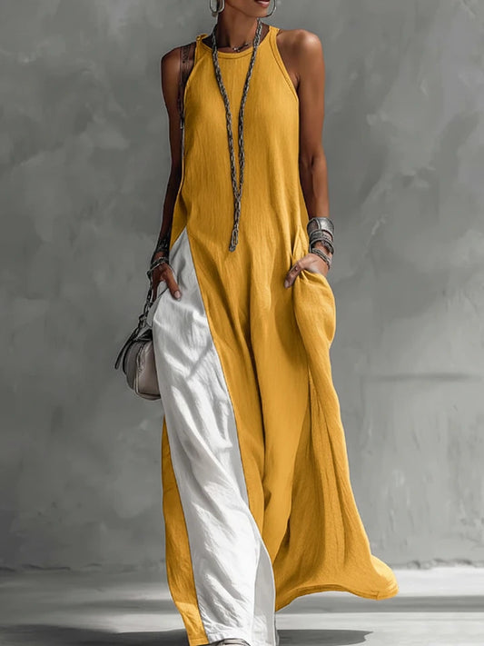Women Strappy A-Line Maxi Dress, Summer Beach Dress